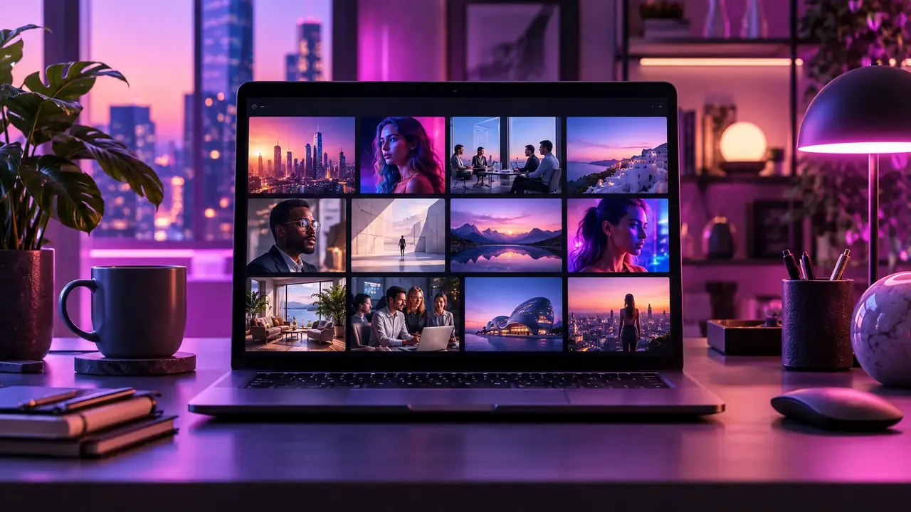 Editorial visual for shutterstock alternative showing a modern stock-image, creative, or licensing workflow