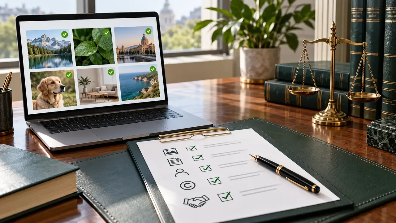Editorial visual for can you sell ai art showing a modern stock-image, creative, or licensing workflow
