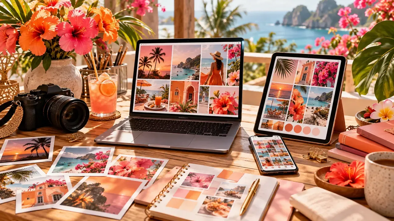 Editorial visual for how to sell stock photos and make money showing a modern stock-image, creative, or licensing workflow