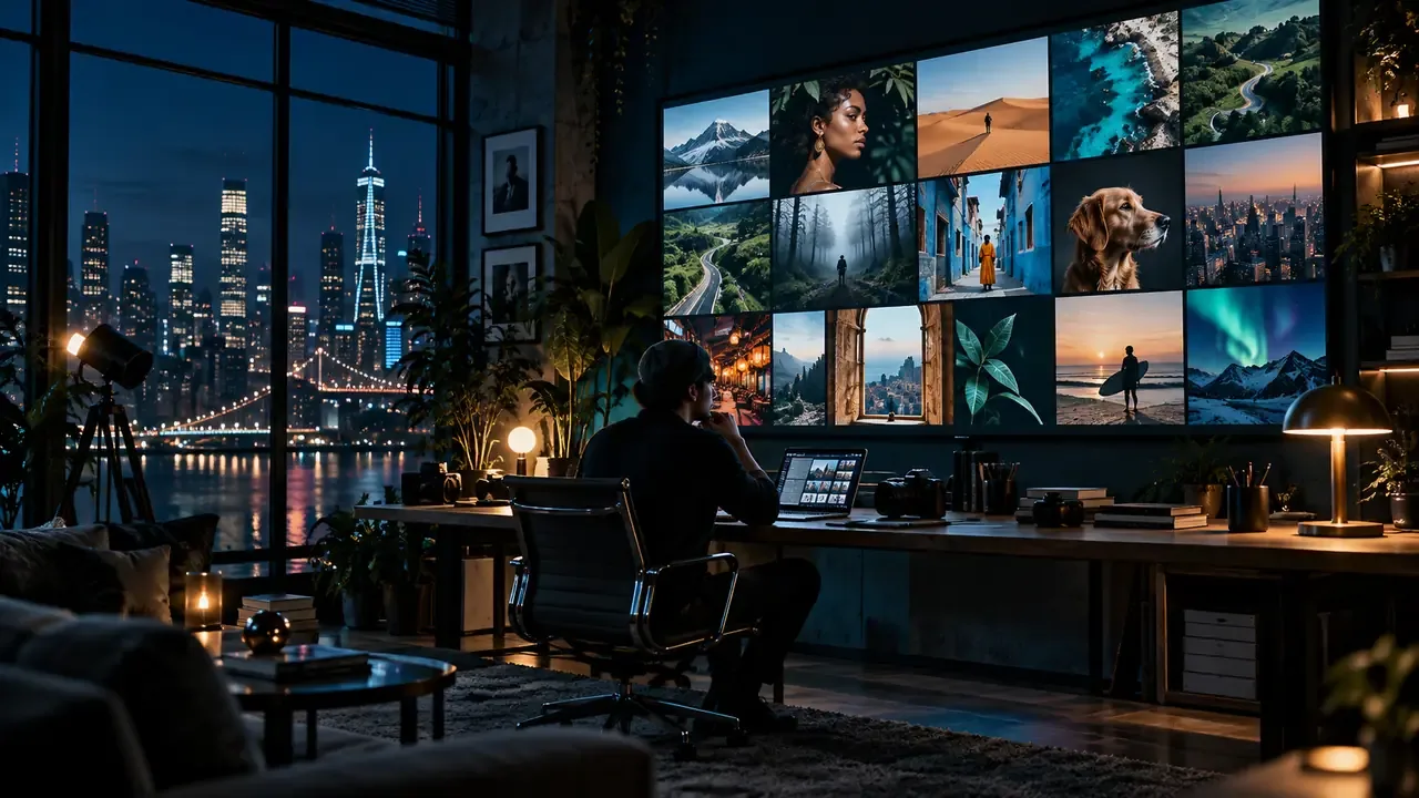 Editorial visual for best stock photo sites for selling showing a modern stock-image, creative, or licensing workflow