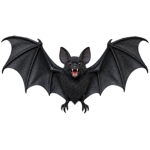Black bat spread wings halloween decoration